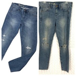 MADEWELL Wash Boyjean High Rise Distressed Jeans